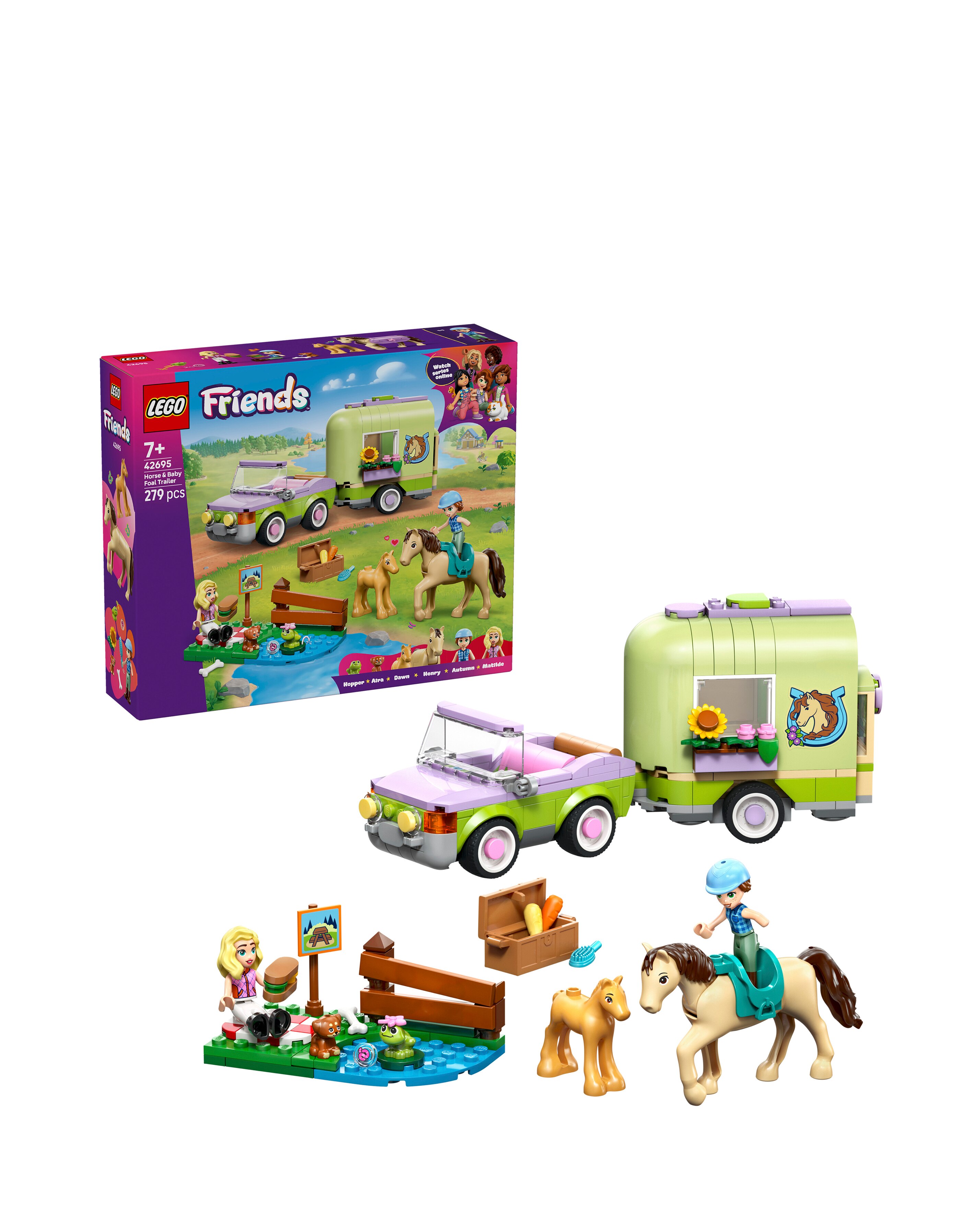 LEGO Friends Horse & Baby Foal Trailer 42695