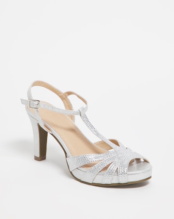 Joanna Hope T Bar Platform Sandal - Wide Fit (E)