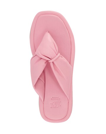 Dune London Landmark Leather Padded Toe Post Sandals D Fit