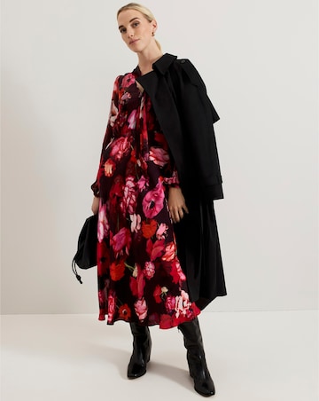 Phase Eight Eleini Floral Tie Neck Midi Dress