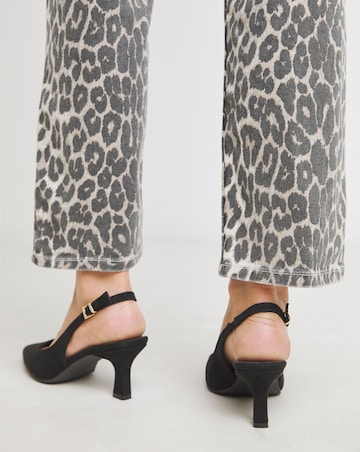 Verona Pointed Toe Slingback Heels - Wide Fit (E)