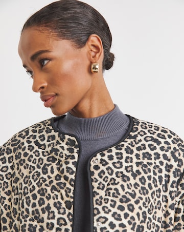 Leopard Print Quilted Jacket
