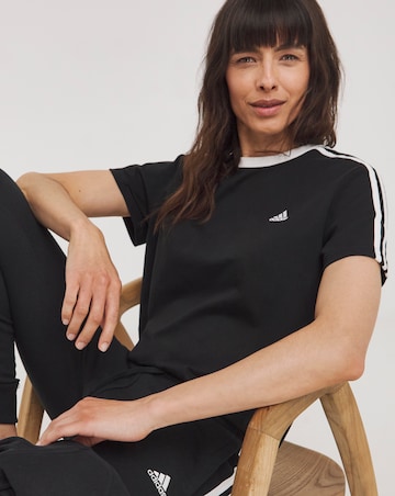 adidas 3 Stripe T-Shirt