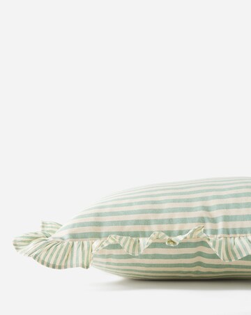 Raleigh Striped Ruffled Cushion