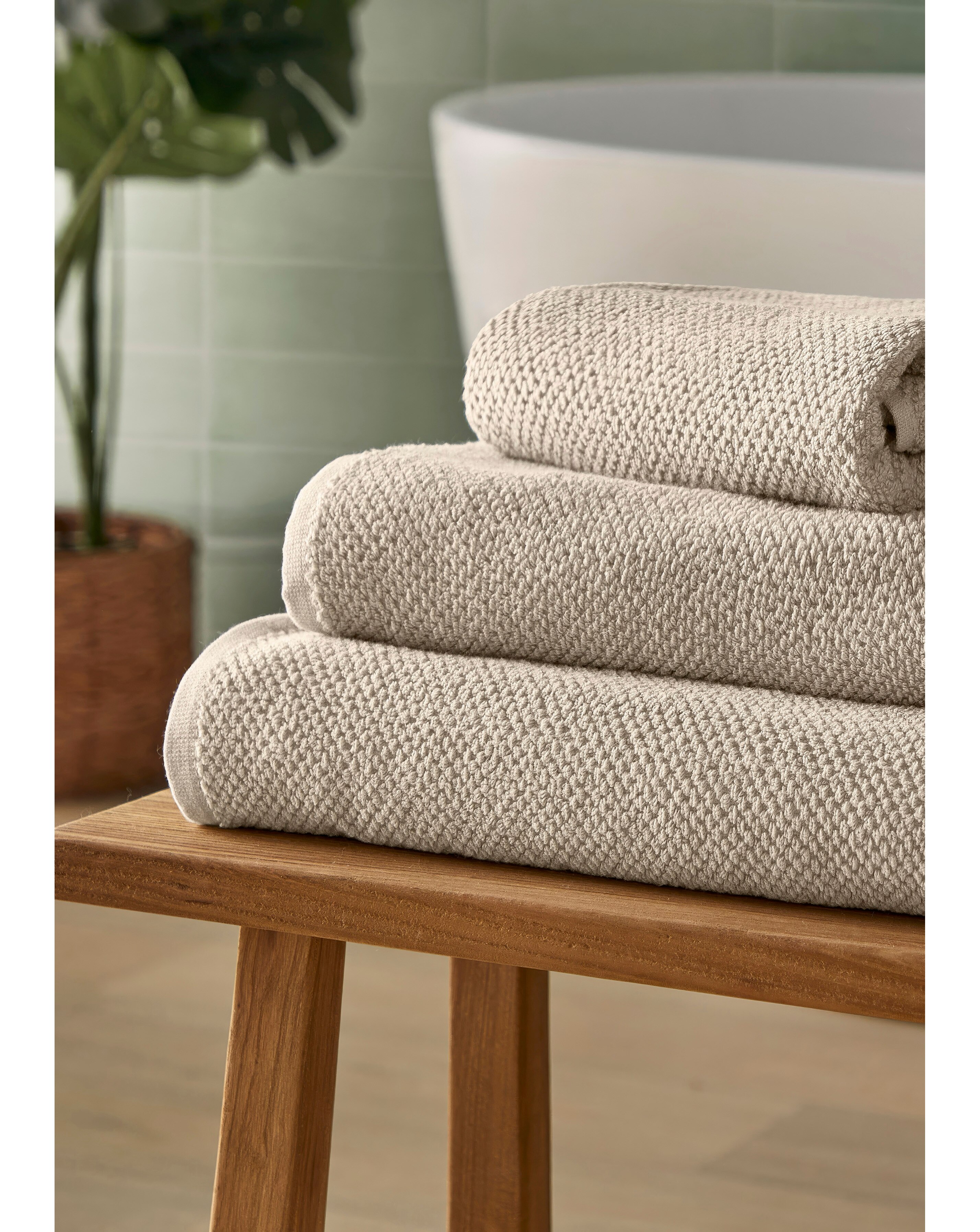 Silentnight Popcorn Waffle 6 Piece Towel Bale | JD Williams