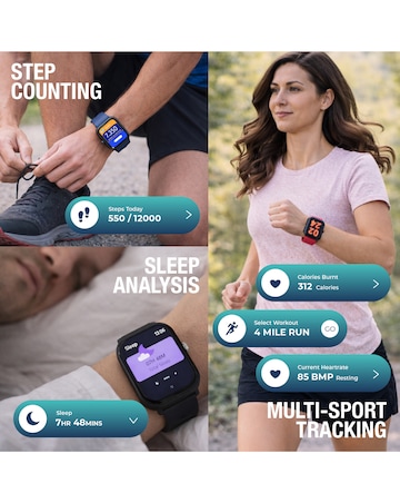 Entity Aero Smart Watch Bundle - Black/Blue/Grey