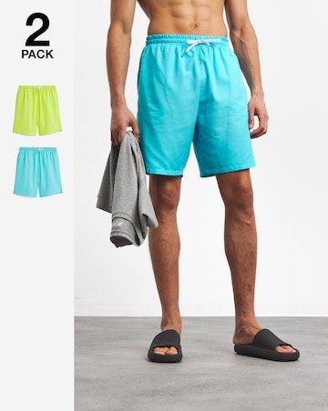 Pack Of 2 Neon Swim Shorts Reg