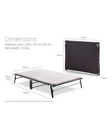 Jay-Be Compact Folding Bed with Mattress - Small Double