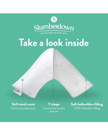 Slumberdown Pack of 2 V-Shaped Pillows