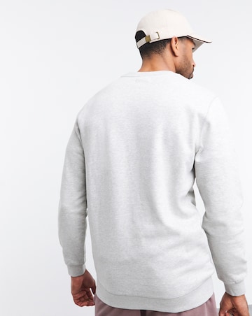 Grey Marl Crew Neck Sweat Long