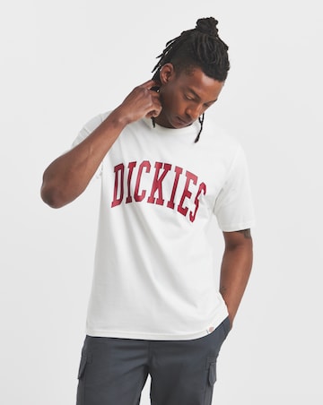 Dickies Short Sleeve Aitkin Varsity T-Shirt - Ecru