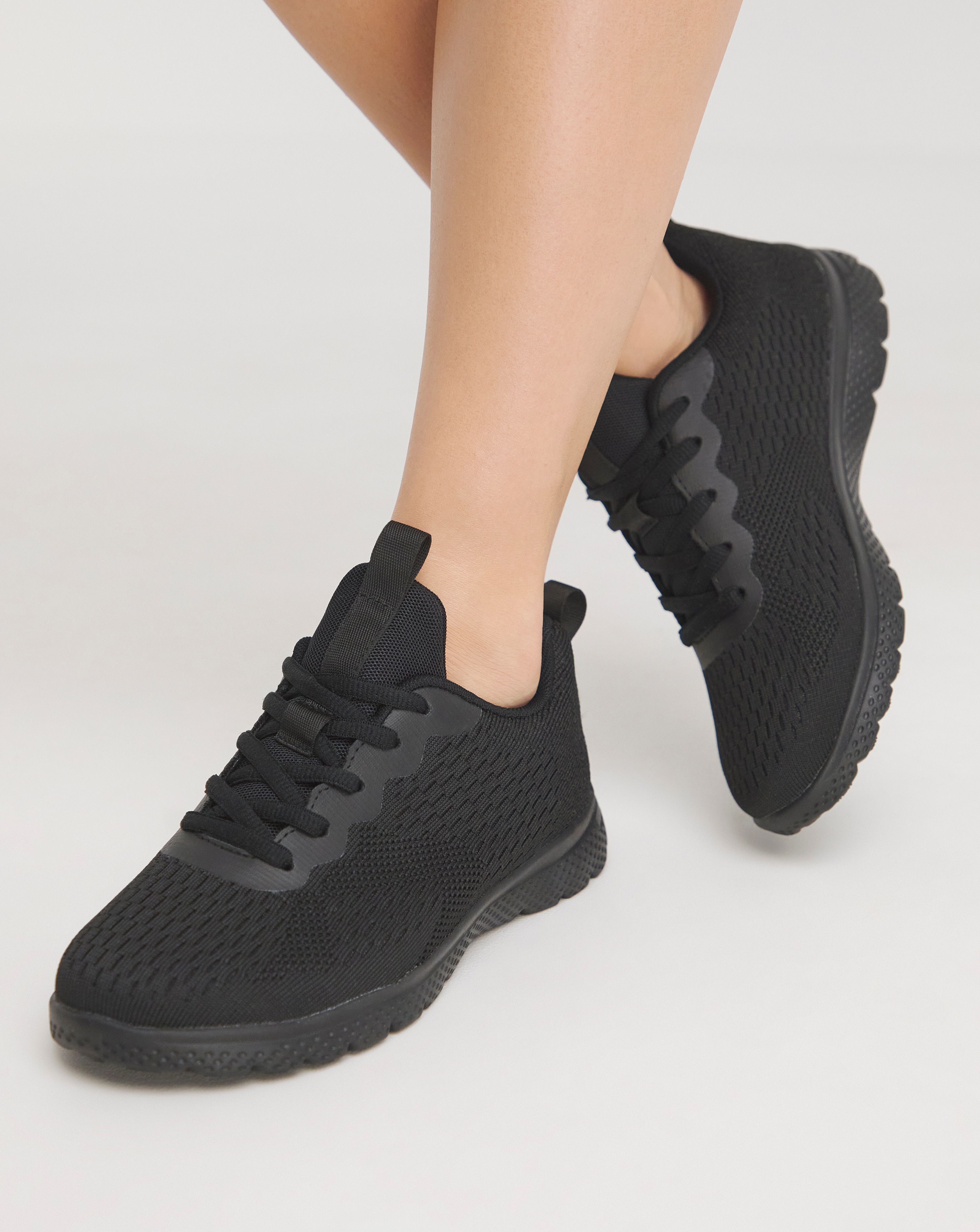jd womens black trainers