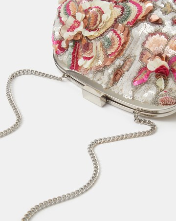 Accessorize Floral Sequin Clutch Bag