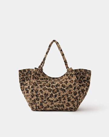 Accessorize Leopard Print Teddy Shoulder Bag