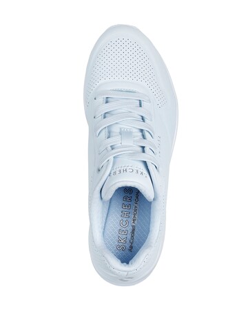 Skechers Light Blue Uno Lace Up Fashion Trainer -Standard Fit (D)