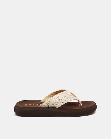 Rocket Dog Natrual Crochet Toe Post Sandals