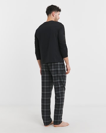 Check Fleece Bottom Lounge Set
