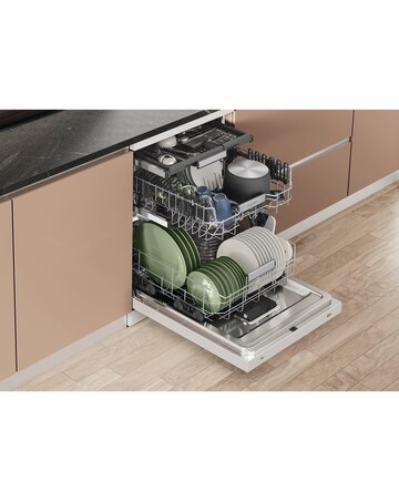 Hotpoint Maxi Space H7F HS41 UK Full Size Dishwasher 15 Place White + Install