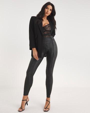 Ann Summers PU Snake Seamed Leggings Black