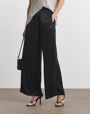 Joanna Hope Hammered Satin Wide Leg Trousers