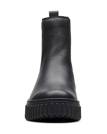 Clarks Torhill Maple Patent Chunky Boot Standard Fit