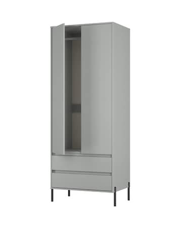 Sloan Ready Assembled 2 Door 2 Drawer Wardrobe