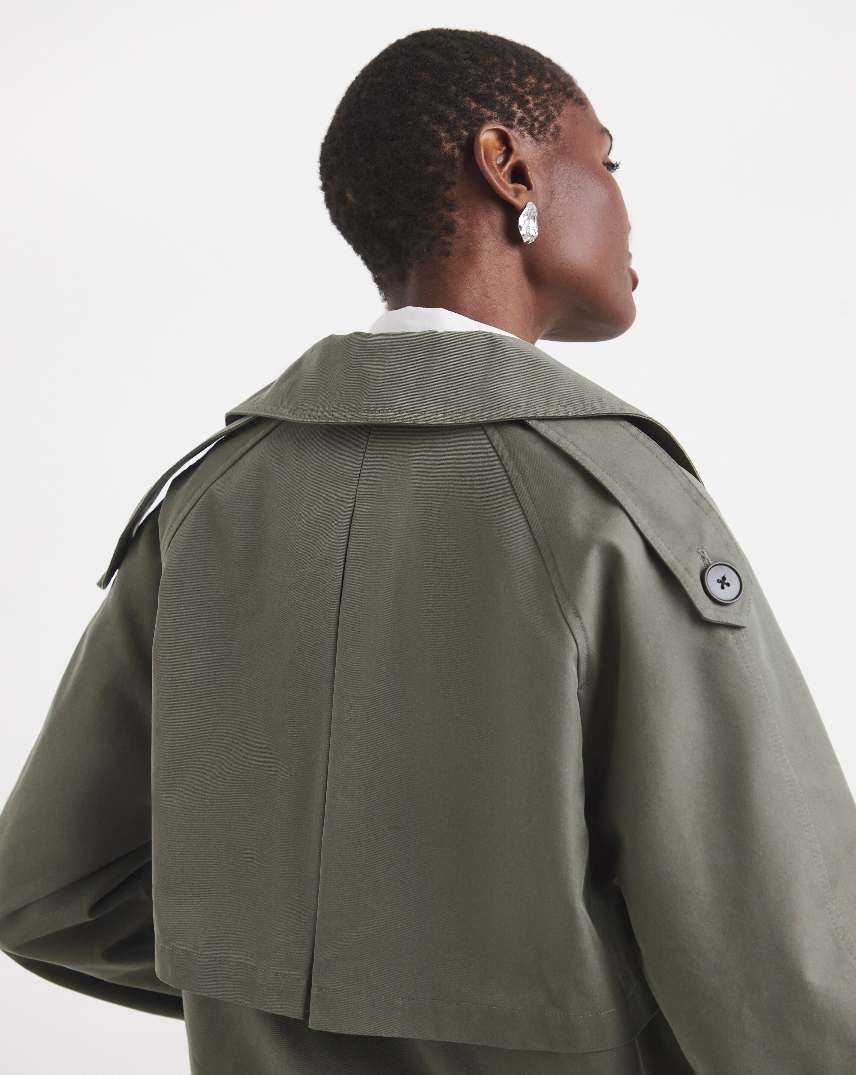 Anthology Khaki Short Trench Coat | JD Williams