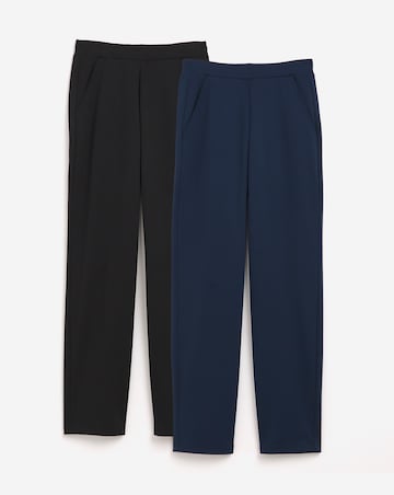 Slimma 2 Pack Pull On Tapered Trousers Regular