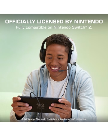 Turtle Beach Airlite Fit Headset for Nintendo Switch 2 - Black & White