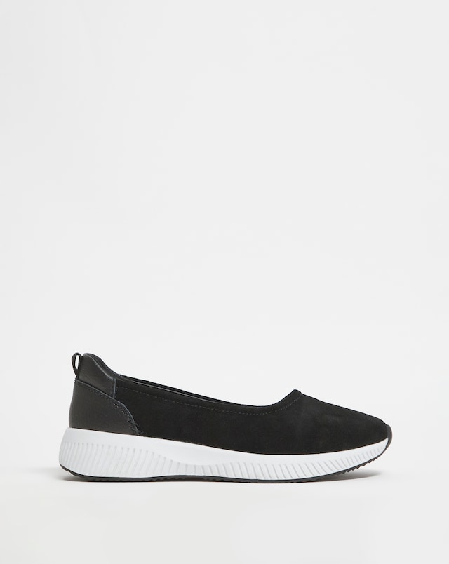 Leather Sporty Ballerina - Wide Fit (E)