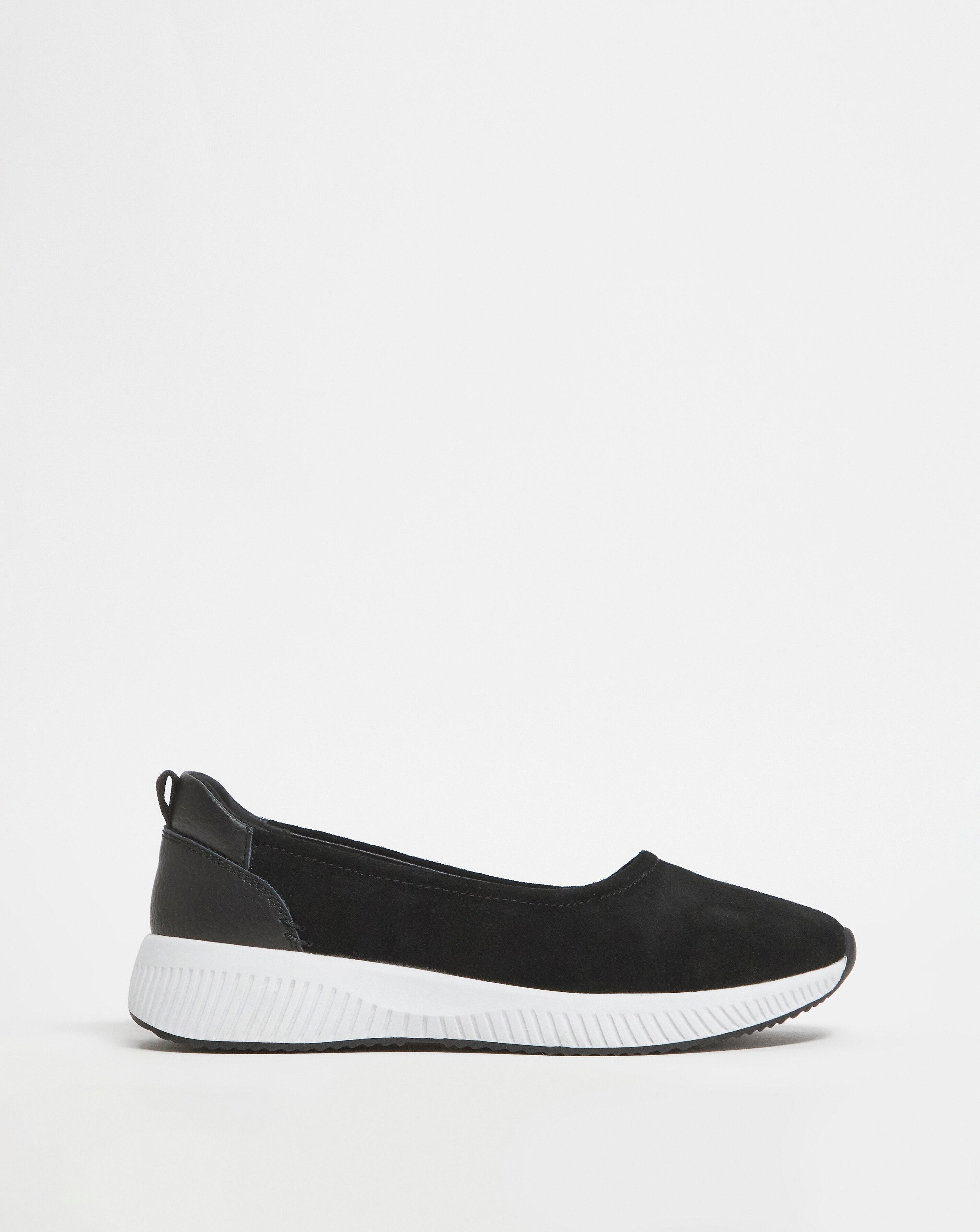 Leather Sporty Ballerina - Wide Fit (E)