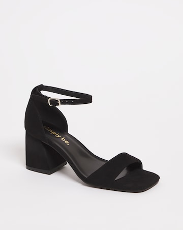 Rimona Barely There Block Heeled Sandals Ex Wide Fit