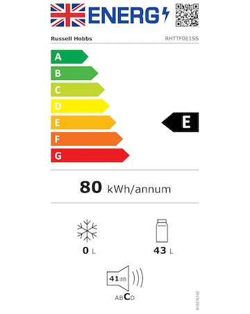 Russell Hobbs RHTTF0E1SS Table Top Fridge