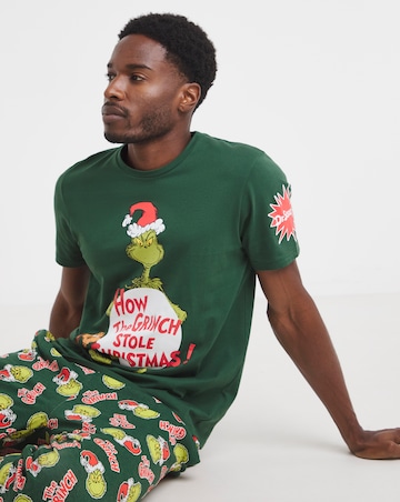 The Grinch Christmas Short Sleeve Pyjama Set - Green