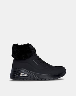 Skechers Uno Rugged Fur Lace Up Boot Standard Fit