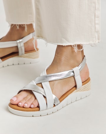 Senna Leather Tubular Sandal - Extra Wide Fit (EEE)