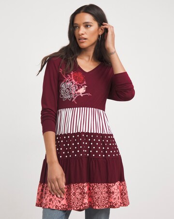 Joe Browns Long Sleeve Mixed Print Tiered Tunic