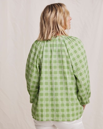 Julipa Textured Check Blouse
