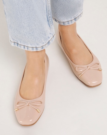 Eva Square Toe Ballerina Shoes Extra Wide EEE Fit Simply Comfort