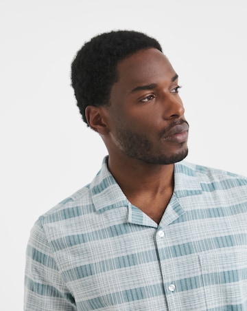 Short Sleeve Textured Check Shirt