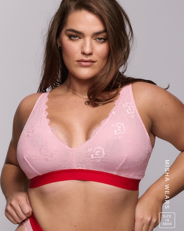 Lemonade Dolls Signature Lace Fuller Cup Bralette Light Pink