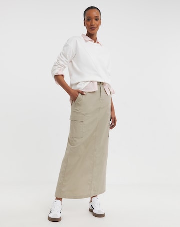 Camel Utility Midaxi Skirt