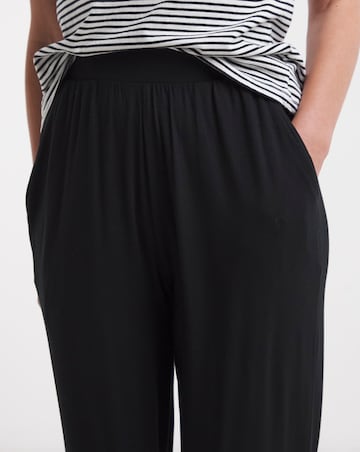 2 Pack Black Jersey Tapered Leg Trousers