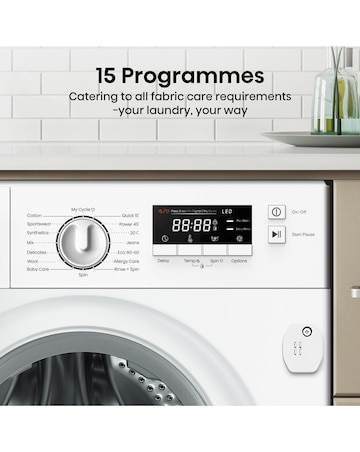 Hisense 3 Series WF3M841BWI Integrated 8kg Washing Machine 1400 rpm White
