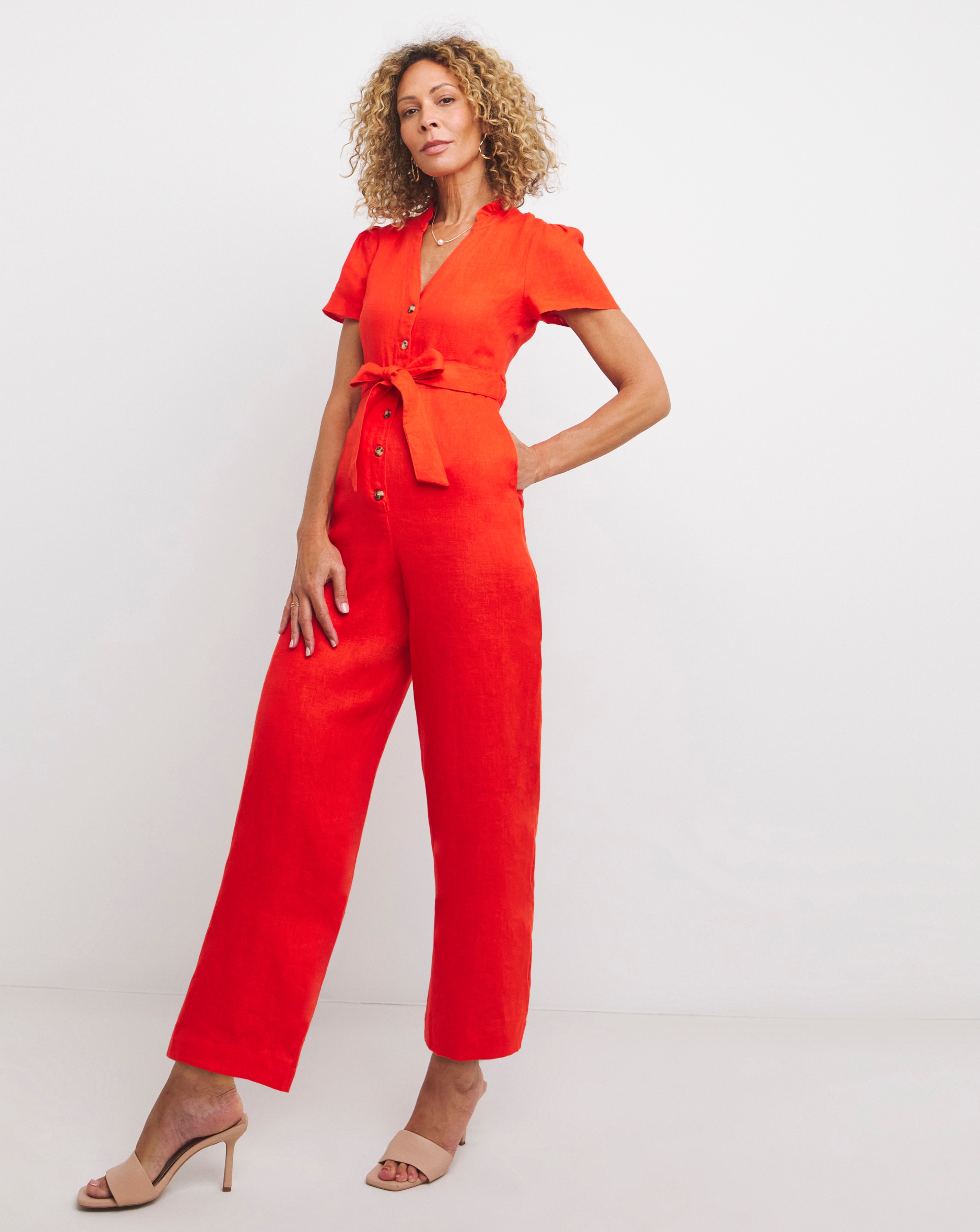 トップス jammin Whistles Emmie Linen Jumpsuit | JD Williams