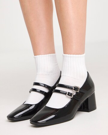 Kody Mary Jane Block Heeled Shoes Wide E Fit