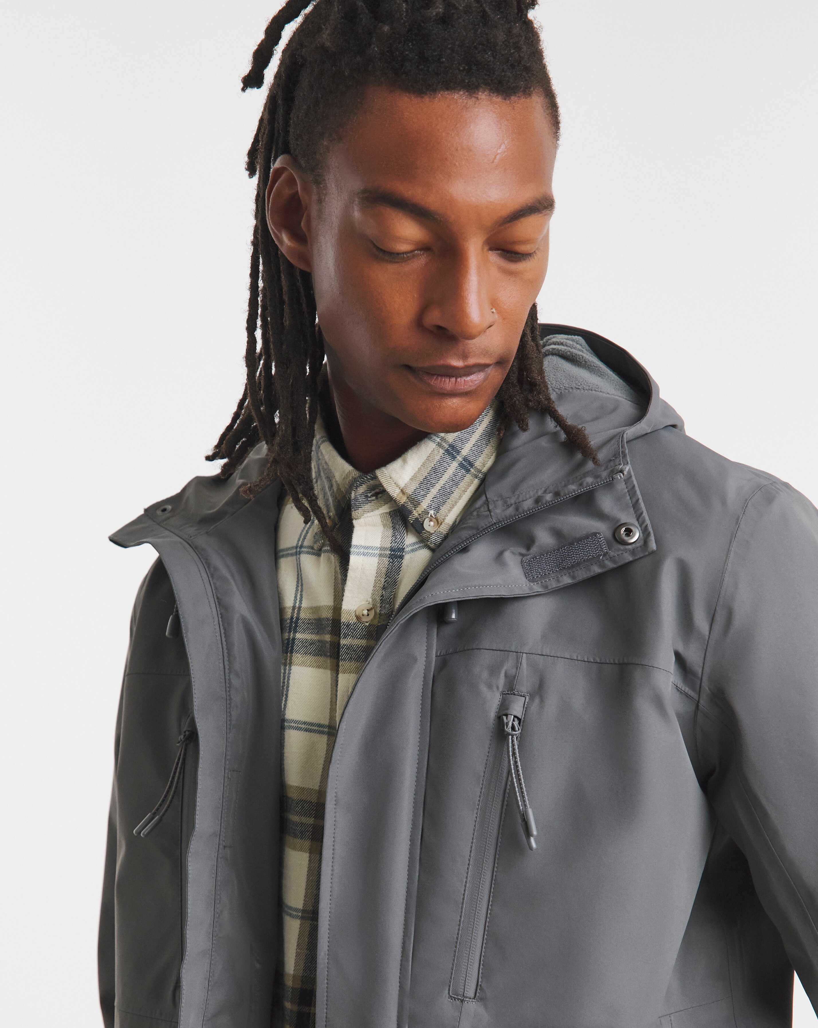 Grey Fleece Lined Waterproof Anorak | JD Williams