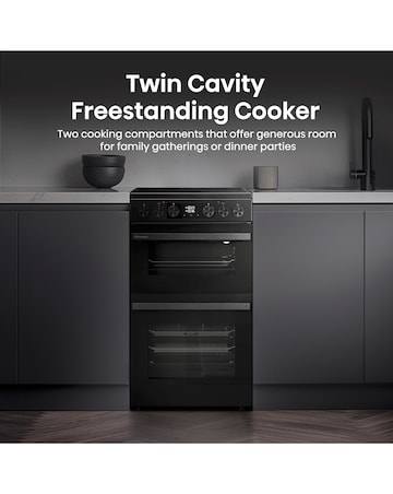 Hisense HDCEC5C10B 50cm Electric Double Cooker - Black