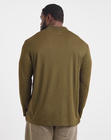 Jack & Jones Premium Long Sleeve Polo - Khaki