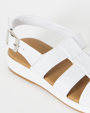 Estrella Leather Tubular Fisherman Sandals - Wide Fit (E)